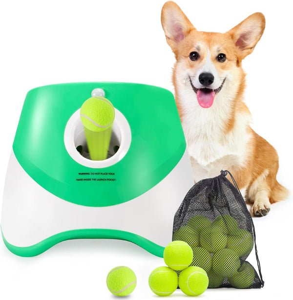 Automatic Dog Ball Thrower | Adjustable Distance Launcher for Small Dogs 0