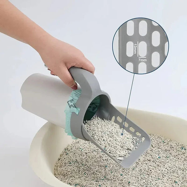 Cat Litter Scoop with Built-In Waste Container | Durable and Efficient Sifting Tool 1