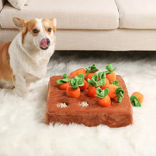 Dog Puzzle Toy | Durable Interactive Carrot Design for Mental Stimulation | Engaging Pet Enrichment 0