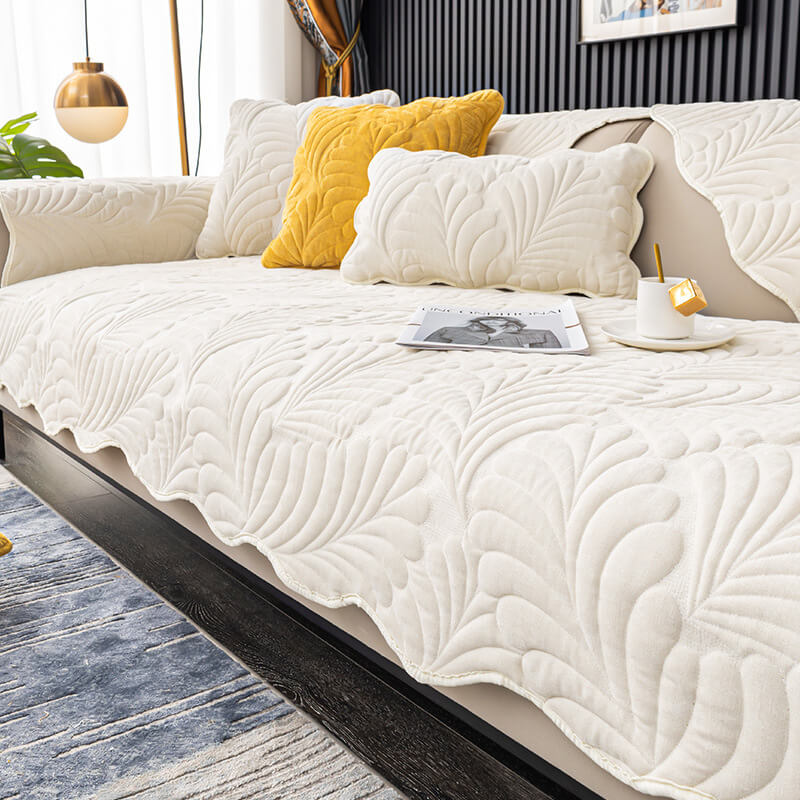 Leaf Cotton Mat Anti-scratch Protective Heavy-Duty Couch Cover
