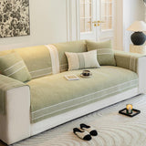 Chenille Jacquard Wide Edge Design Scratch-Resistant Luxe Couch Cover