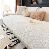 All Season Nordic Style Carved Plush Decorative Non-Slip Cozy Couch Cover