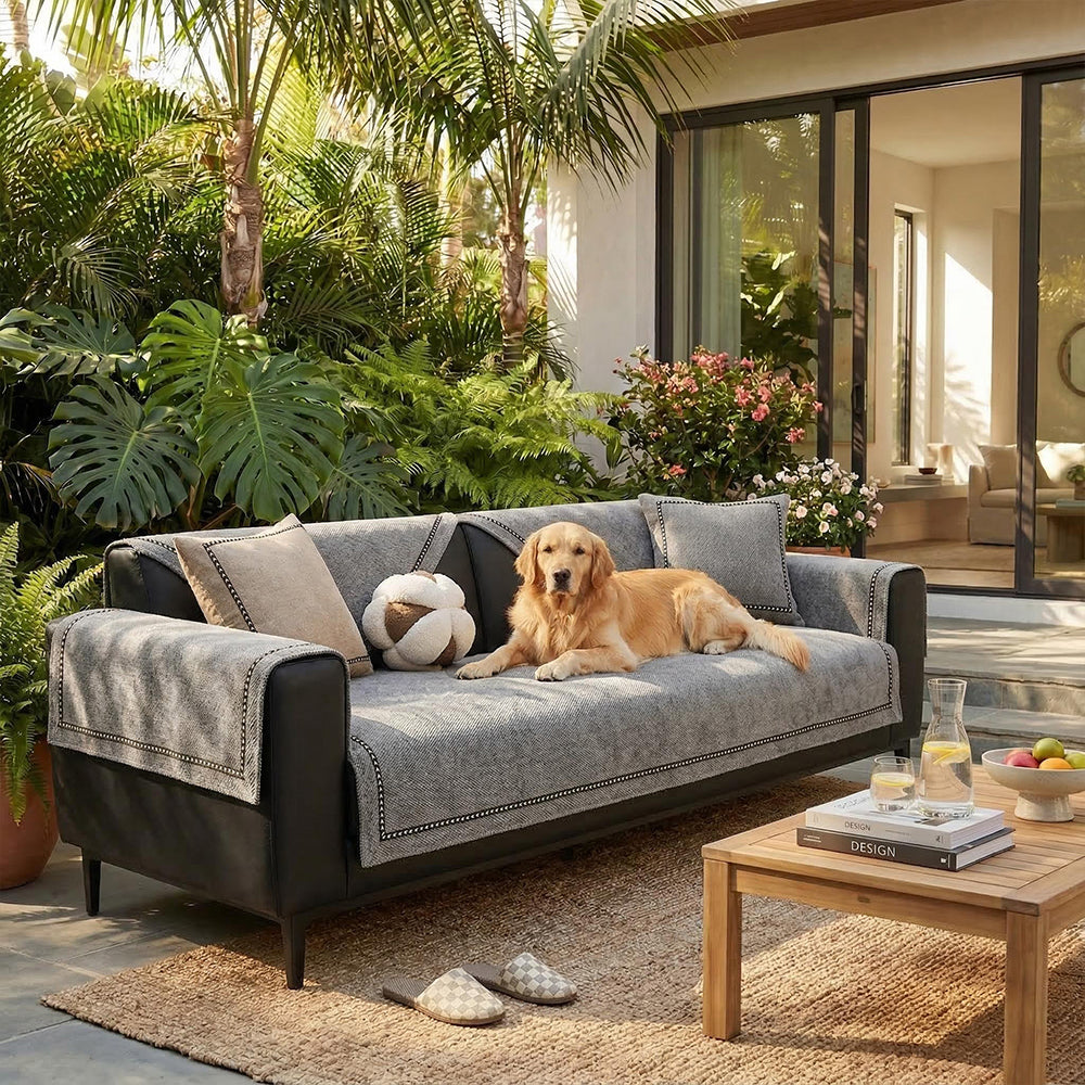 Simple Modern Jacquard High-Weight Non-Slip Chenille Premium Couch Cover