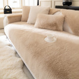 Warm Thick Faux Fur Sofa Protector Non-Slip Deluxe Couch Cover