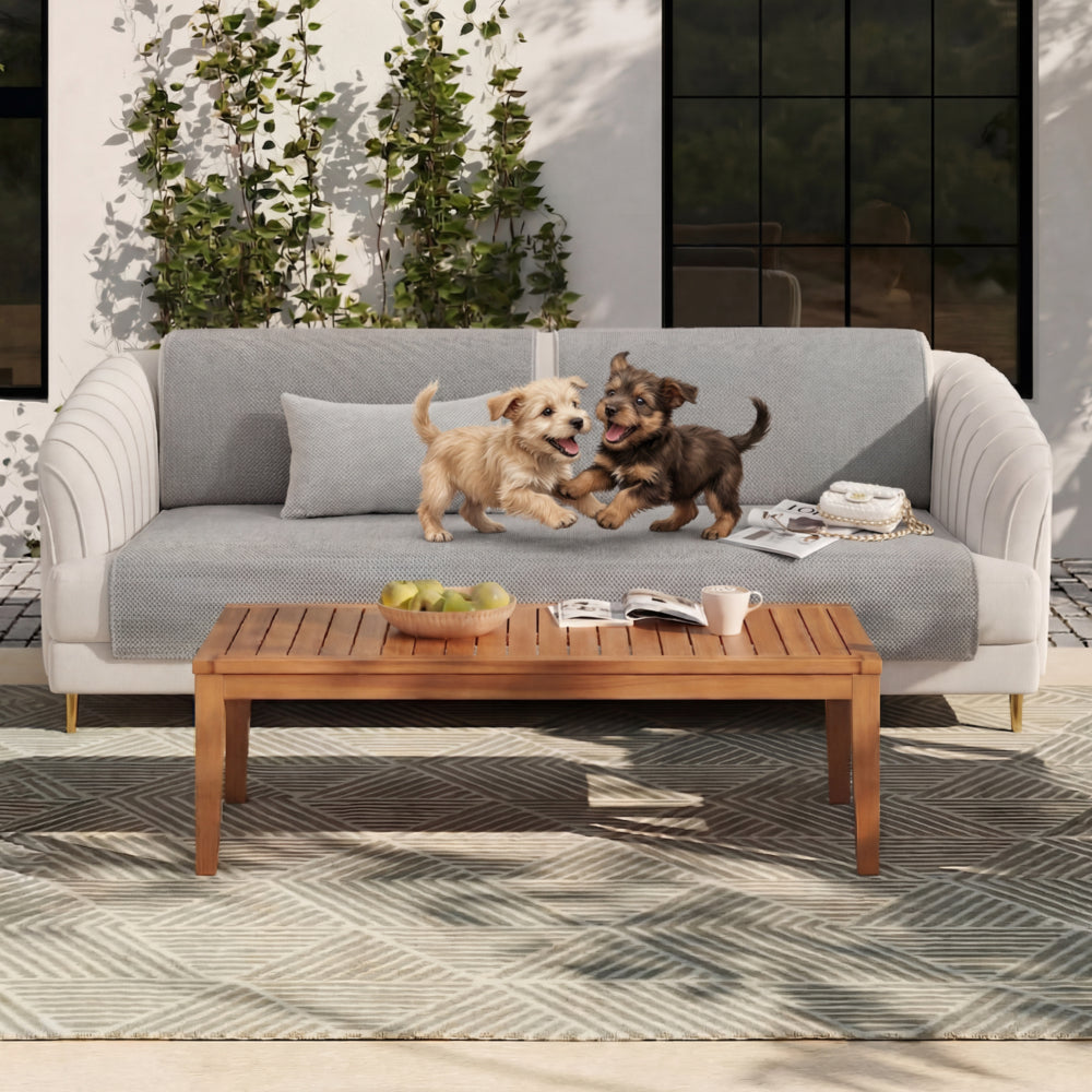 Simple Solid Colour Plush Furniture Protector Heavy-Duty Couch Cover