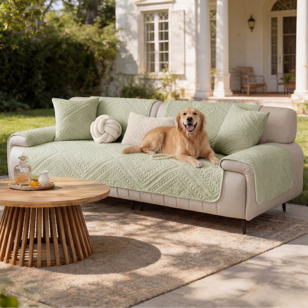 All Season Nordic Style Carved Plush Decorative Non-Slip Cozy Couch Cover