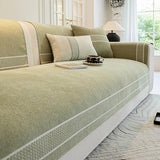 Chenille Jacquard Wide Edge Design Scratch-Resistant Luxe Couch Cover