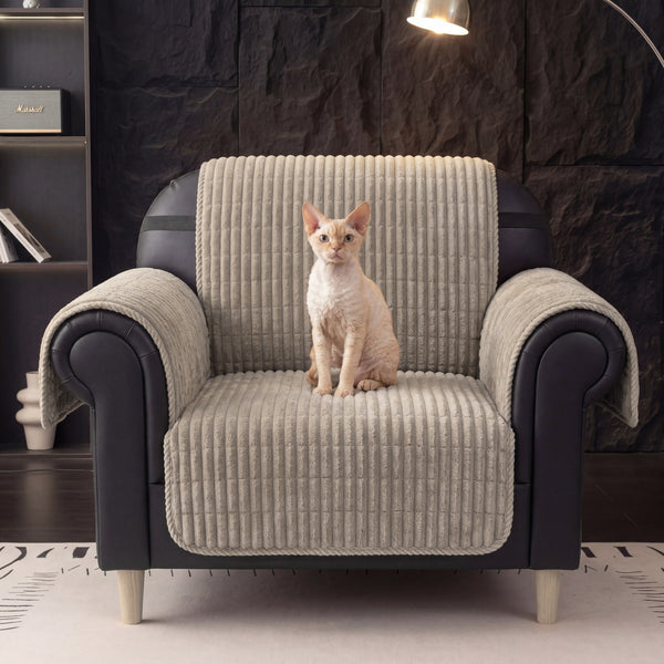 Waterproof One-Piece Cozy Flannel Sofa Protection Non-Slip Recliner Anti-Slip Couch Covers