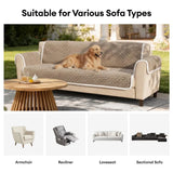 One-Piece Plush Scratch-Resistant Large Deluxe Couch Covers with Elastic Straps
