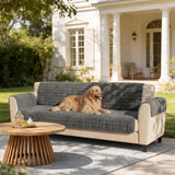 One-Piece Soft Pet-Friendly Short Plush Sofa Protection Non-Slip Snug Couch Cover