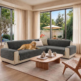 One-Piece Soft Pet-Friendly Short Plush Sofa Protection Non-Slip Snug Couch Cover