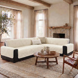 One-Piece Plush Scratch-Resistant Large Deluxe Couch Covers with Elastic Straps