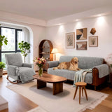 One-Piece Soft Pet-Friendly Short Plush Sofa Protection Non-Slip Snug Couch Cover