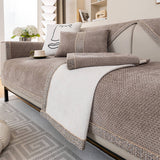 All-Season Modern Tweed Woven Chenille Anti-Slip Sleek Couch Cover