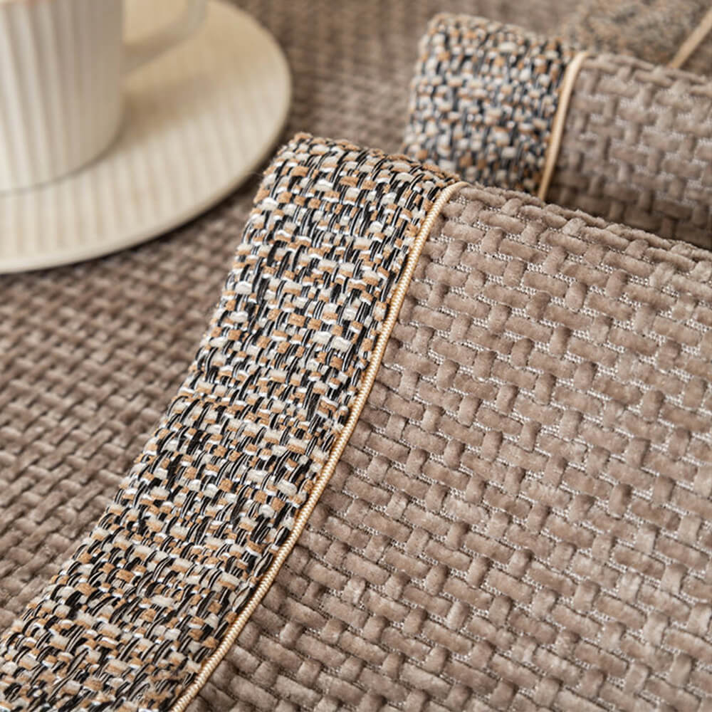 All-Season Modern Tweed Woven Chenille Anti-Slip Sleek Couch Cover