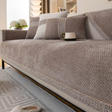 All-Season Modern Tweed Woven Chenille Anti-Slip Sleek Couch Cover