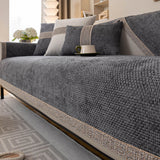 All-Season Modern Tweed Woven Chenille Anti-Slip Sleek Couch Cover