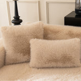 Warm Thick Faux Fur Sofa Protector Non-Slip Deluxe Couch Cover