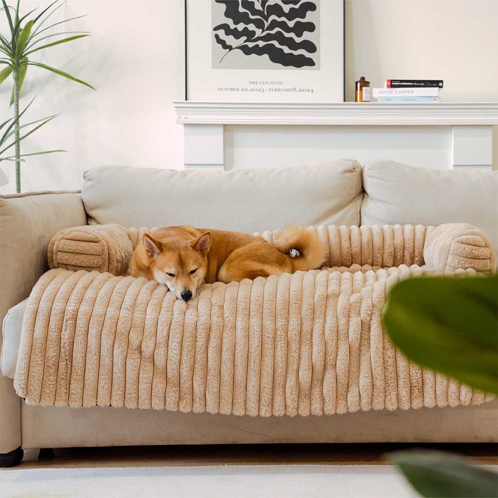 Fluffy Sofa Blanket Bolster Dog Mat Sleek Couch Cover