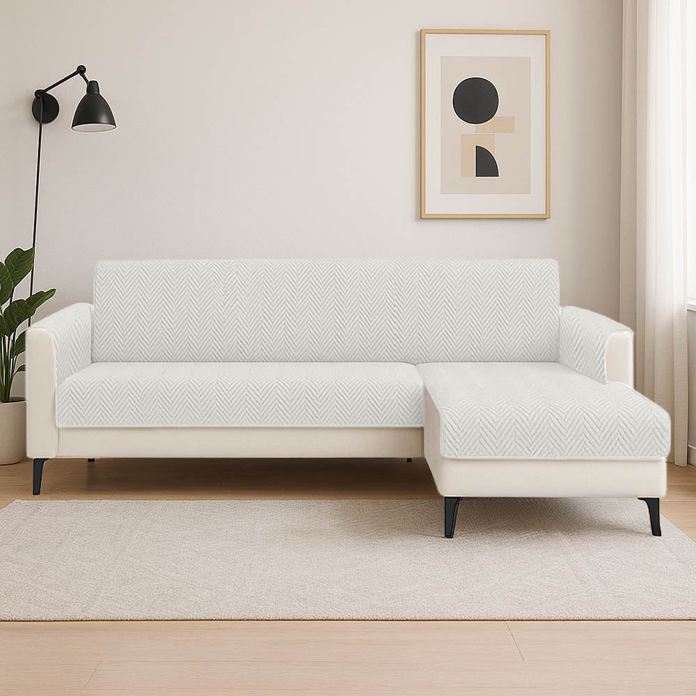 Waterproof Non-Slip Furniture Protector One-Piece Pet Sectional Stretch Couch Cover-Slipsafe