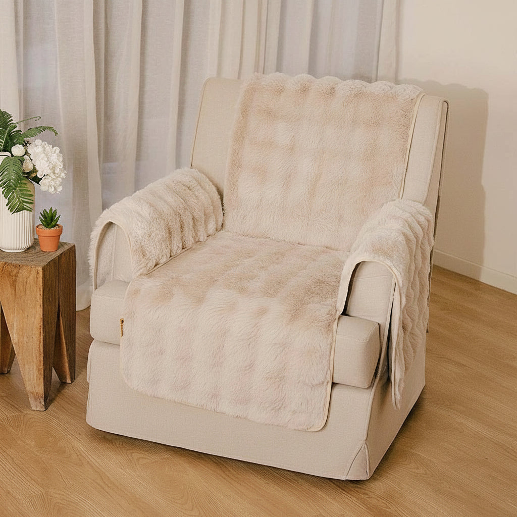 Water-resistant Fluffy Soft Furniture Protector Stretch Couch Cover-EverDry