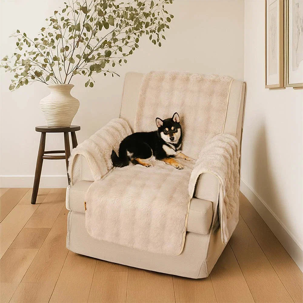 Water-resistant Fluffy Soft Furniture Protector Stretch Couch Cover-EverDry