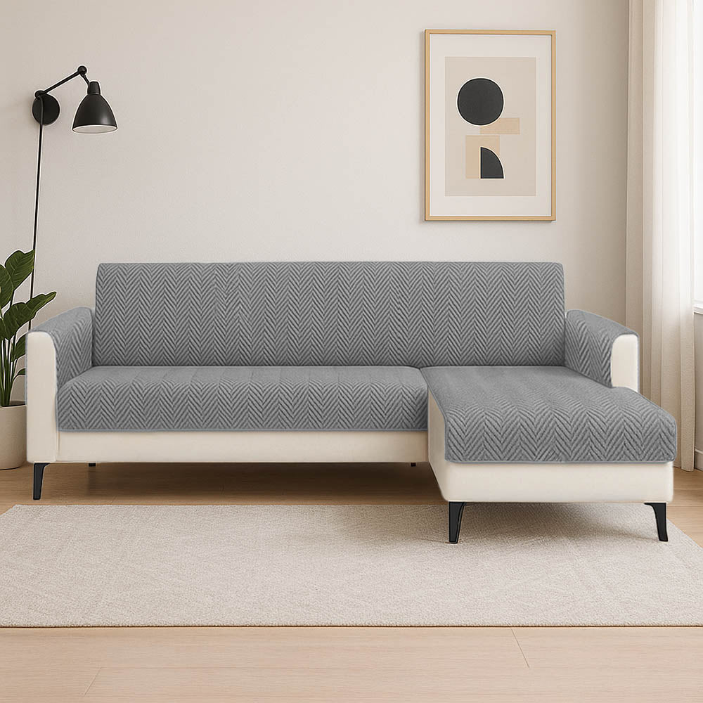 Waterproof Non-Slip Furniture Protector One-Piece Pet Sectional Stretch Couch Cover-Slipsafe