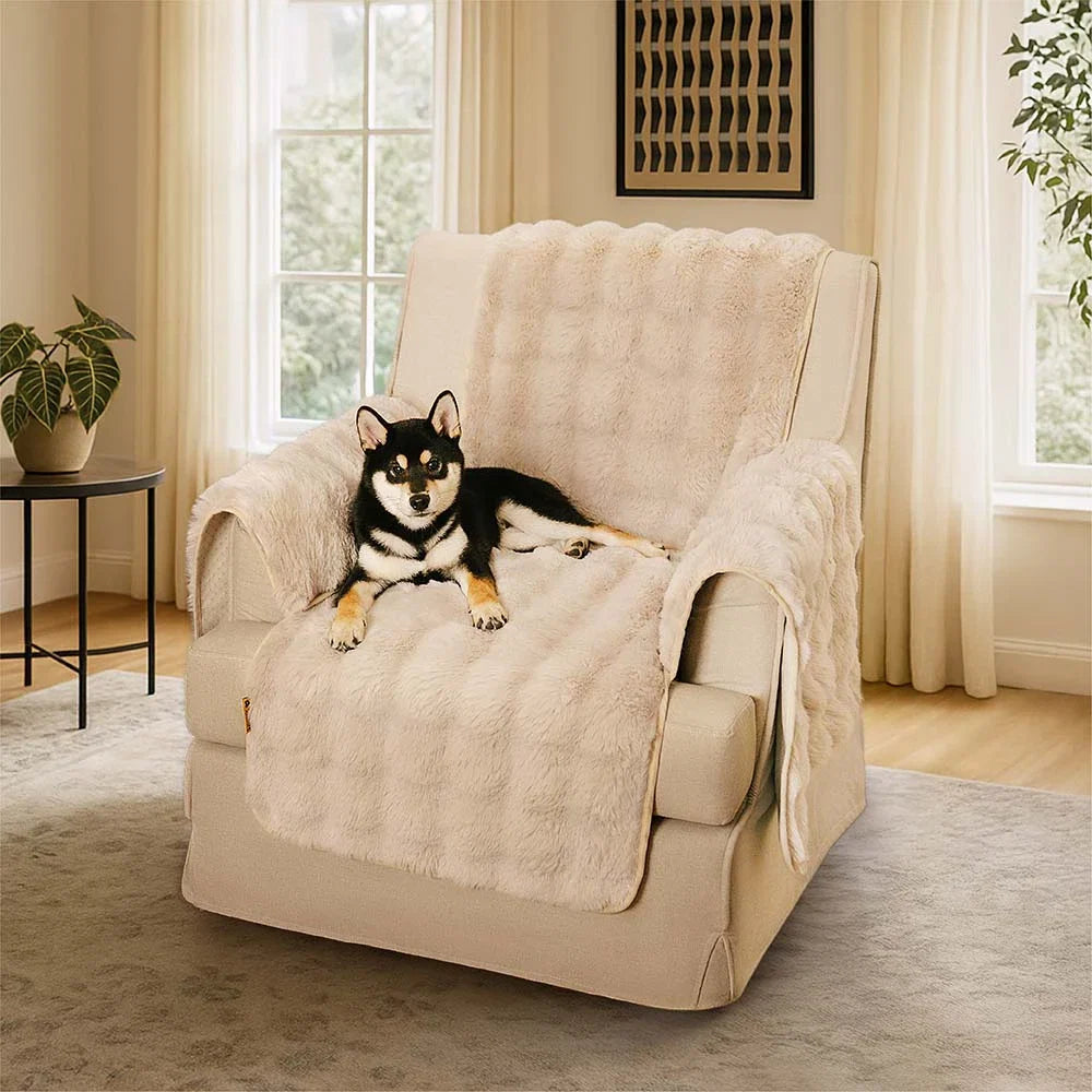 Water-resistant Fluffy Soft Furniture Protector Stretch Couch Cover-EverDry