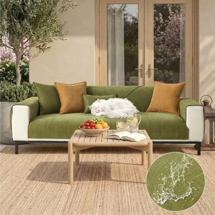 Waterproof All-season Stain-resistant Durable Outdoor Plush Couch Cover