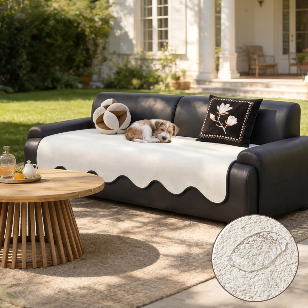 Water-repellent Teddy Fleece Non-Slip Straight Stretch Couch Cover