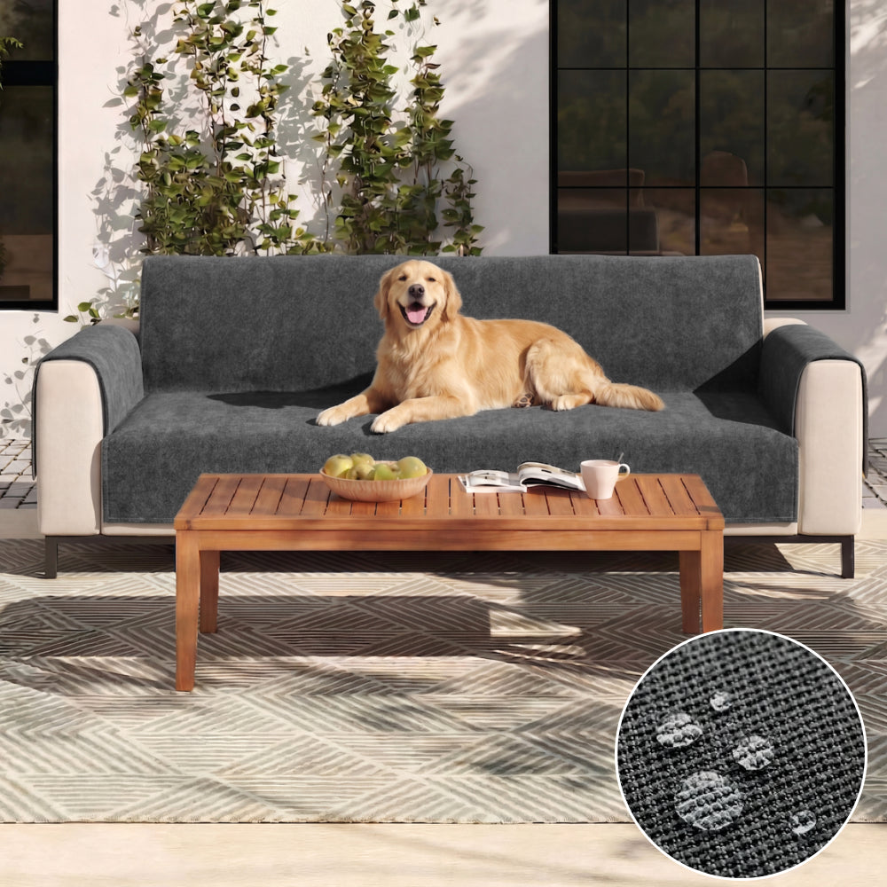 One-Piece Chenille Scratch-Resistant Durable Water-Repellent Non-Slip Stretch Couch Cover
