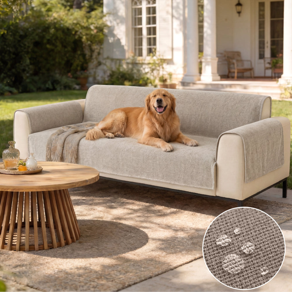 One-Piece Chenille Scratch-Resistant Durable Water-Repellent Non-Slip Stretch Couch Cover
