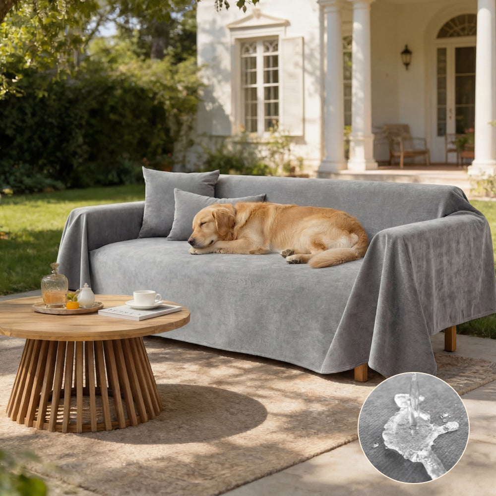 Soft and Waterproof Scratch-Resistant Non-Linting Throw Heavy-Duty Couch Cover