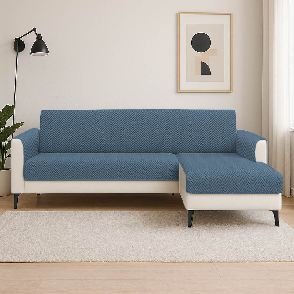 Waterproof Non-Slip Furniture Protector One-Piece Pet Sectional Stretch Couch Cover-Slipsafe