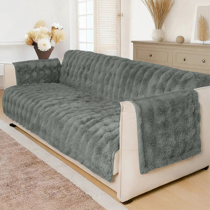 Water-resistant Fluffy Soft Furniture Protector Stretch Couch Cover-EverDry