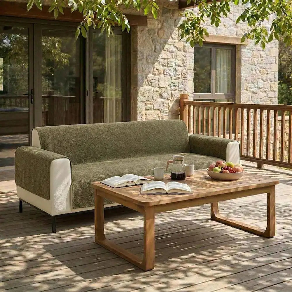 One-Piece Chenille Scratch-Resistant Durable Water-Repellent Non-Slip Stretch Couch Cover