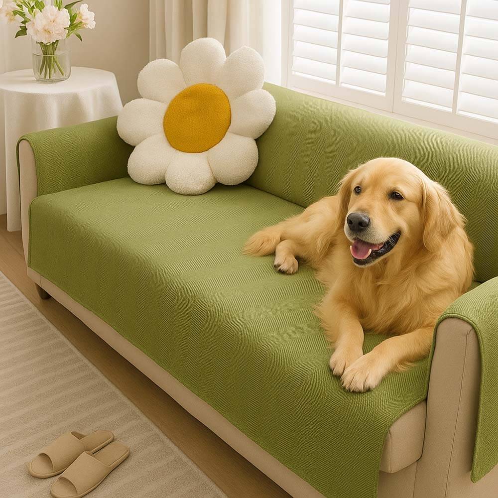 Waterproof Non-Slip Furniture Protector One-Piece Pet Comfy Couch Cover-Slipsafe