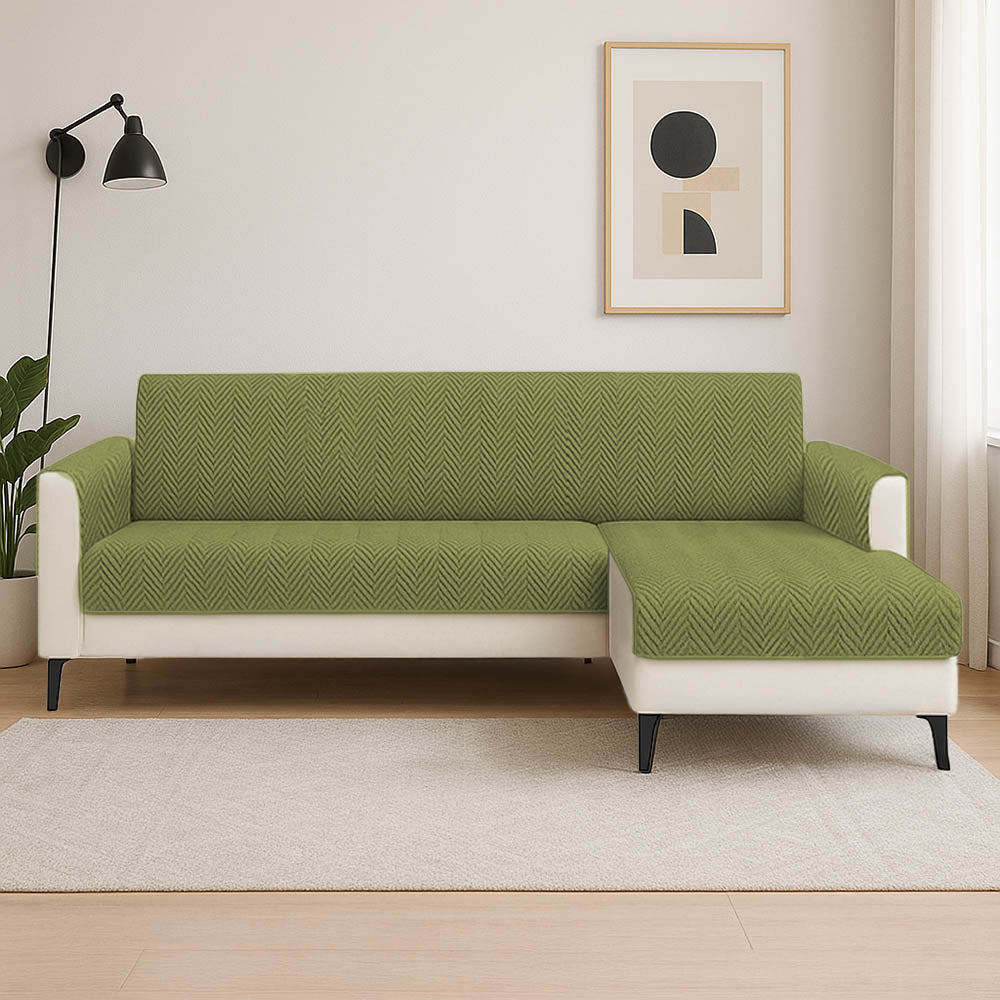 Waterproof Non-Slip Furniture Protector One-Piece Pet Sectional Stretch Couch Cover-Slipsafe