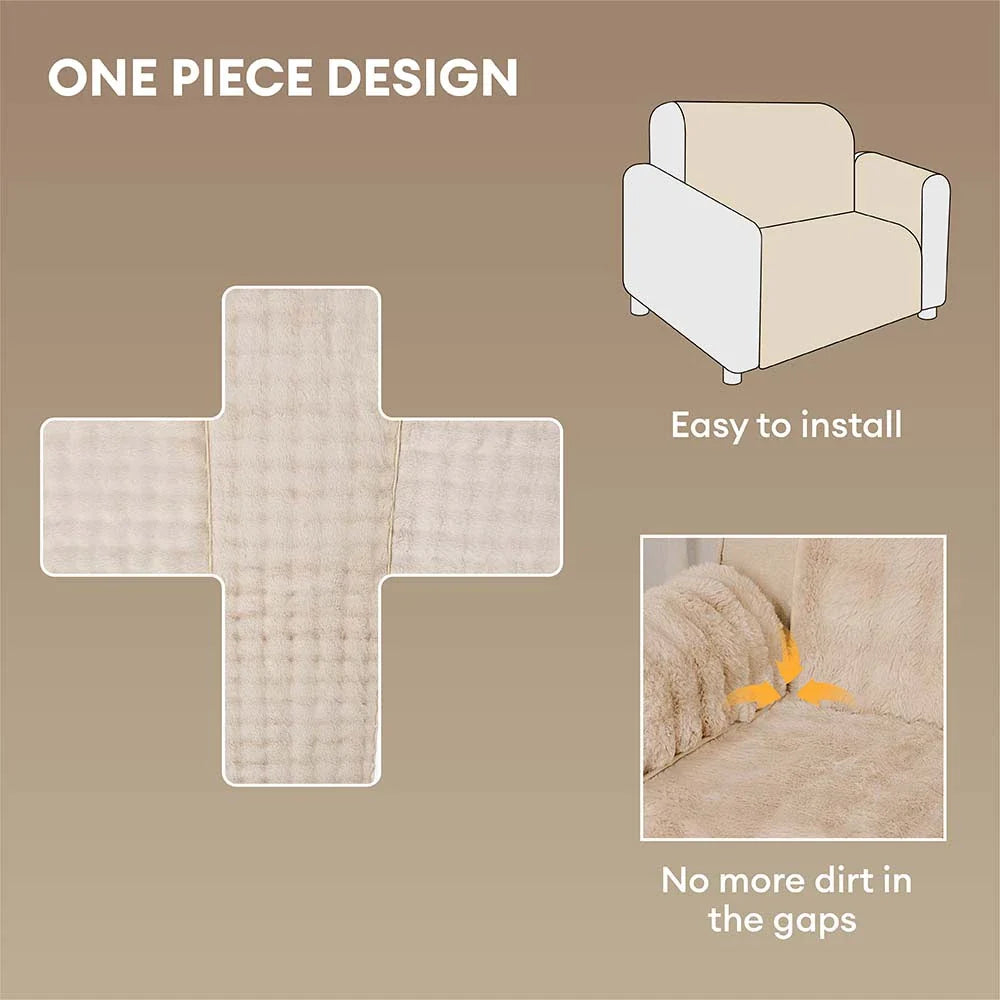 Water-resistant Fluffy Soft Furniture Protector Recliner Chair Covers Premium Couch Covers