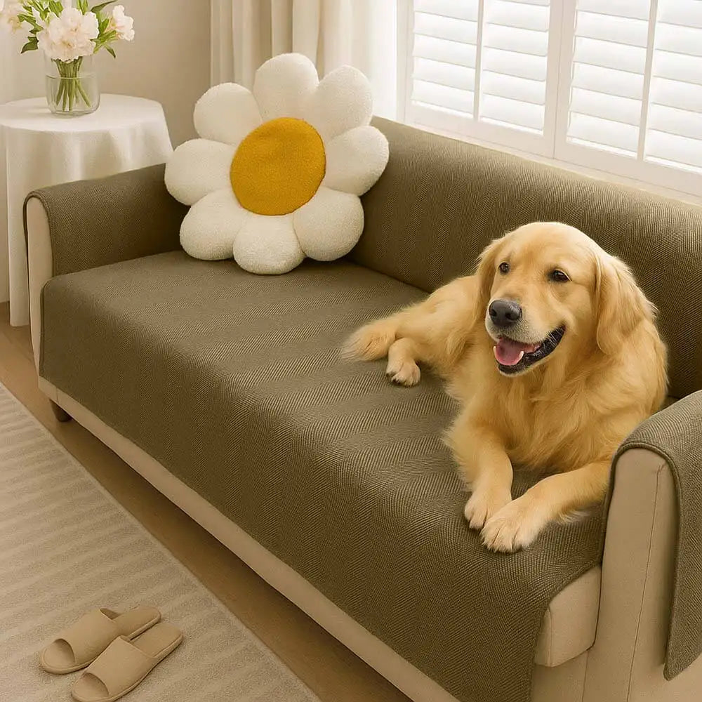 Waterproof Non-Slip Furniture Protector One-Piece Pet Comfy Couch Cover-Slipsafe