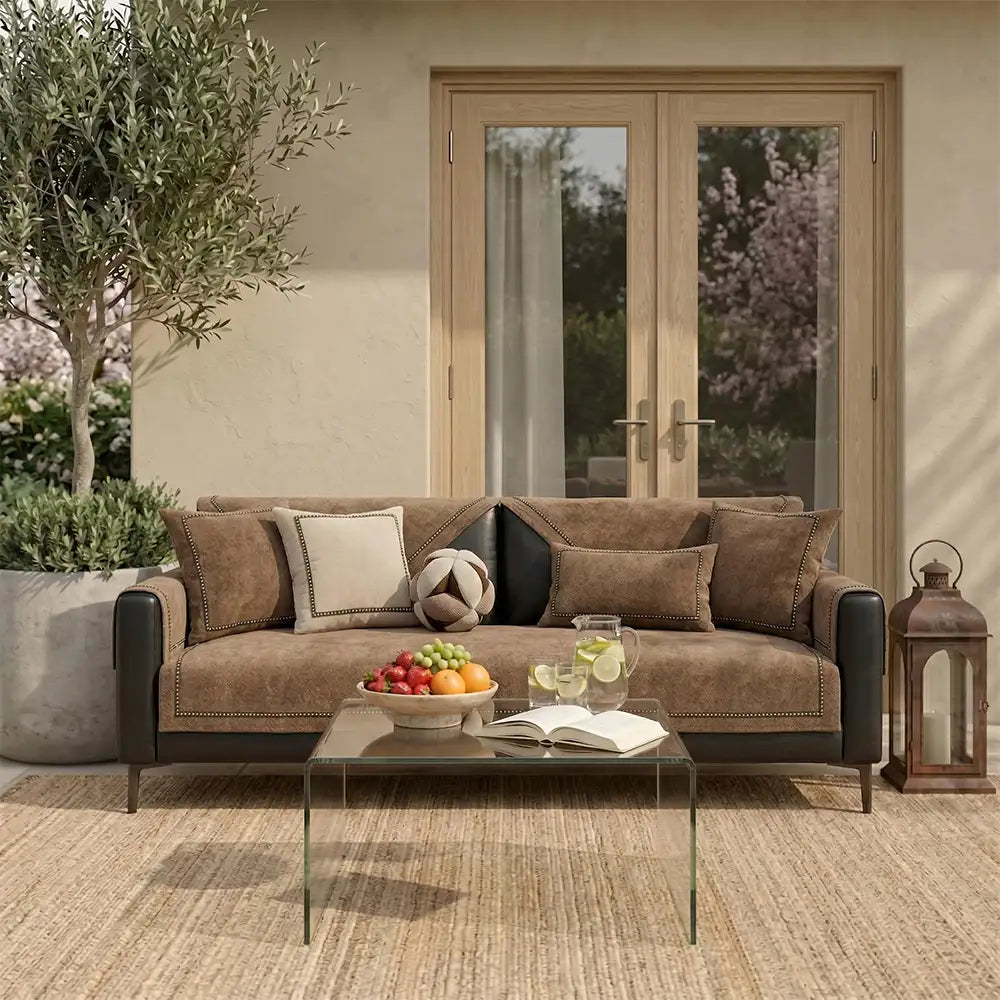 Simple Modern Jacquard High-Weight Non-Slip Chenille Premium Couch Cover
