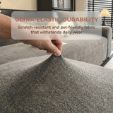 Herringbone Full Coverage Scratch-Resistant Sofa Protection Magic Stretch Cozy Couch Cover