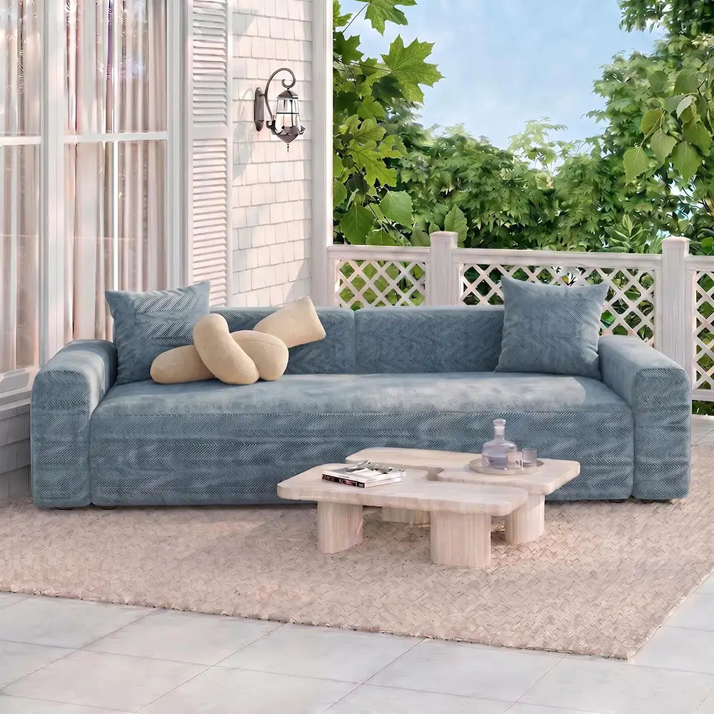 Herringbone Full Coverage Scratch-Resistant Sofa Protection Magic Stretch Cozy Couch Cover