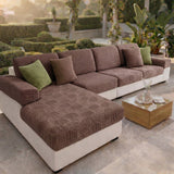 Honeycomb Pattern Water-resistant Stretch Full-Cover Magic Outdoor Elegant Couch Cover