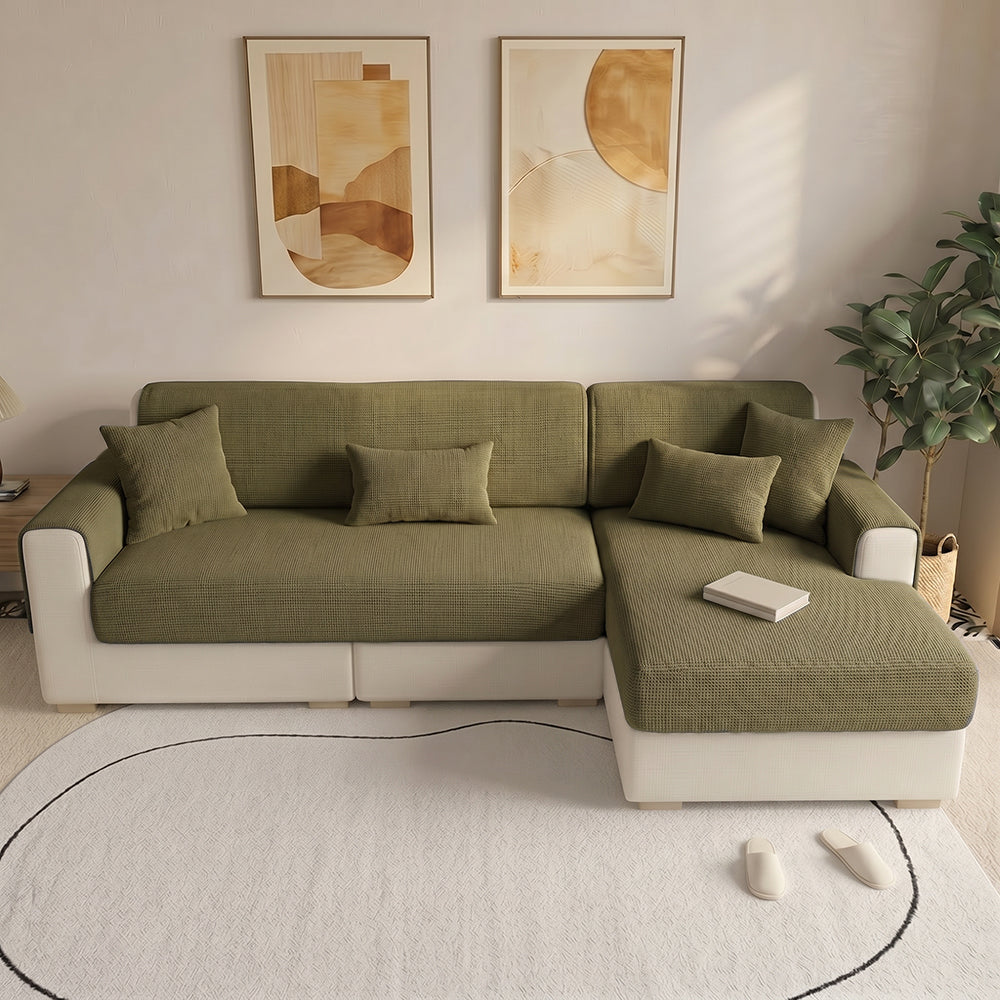 One-Piece Chenille Scratch-Resistant Durable Water-Repellent Non-Slip Stretch Couch Cover