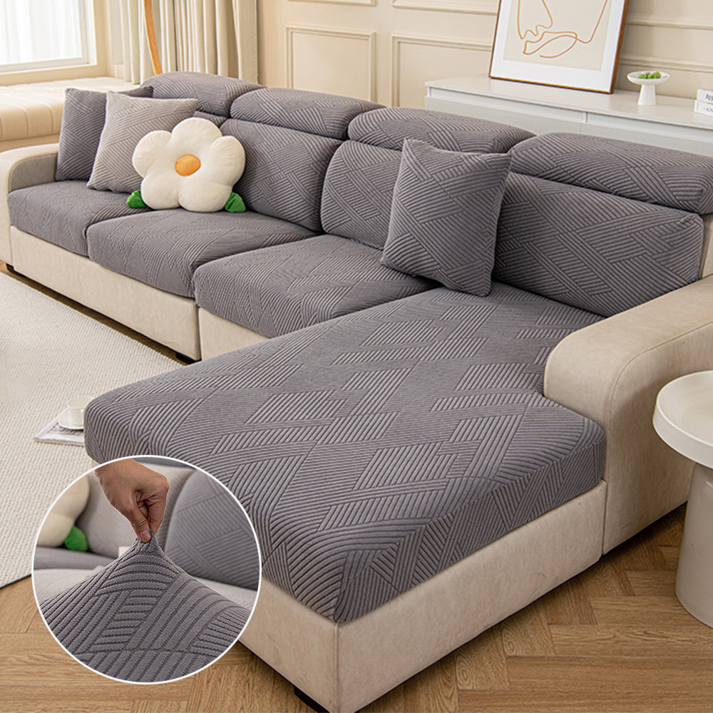 Modern Geometric Stretch Full-Wrap Magic Sectional Durable Couch Cover