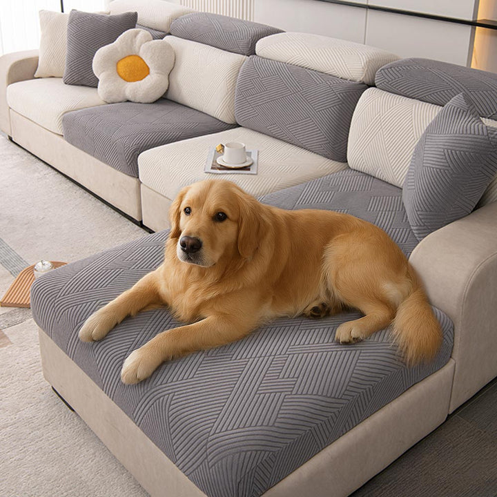 Modern Geometric Stretch Full-Wrap Magic Sectional Durable Couch Cover