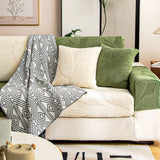 Modern Leaf Jacquard Water-Repellent Anti-Scratch Stretch Full Wrap Sectional Premium Couch Cover