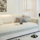 Chenille Jacquard Wide Edge Design Scratch-Resistant Luxe Couch Cover