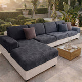 Honeycomb Pattern Water-resistant Stretch Full-Cover Magic Outdoor Elegant Couch Cover